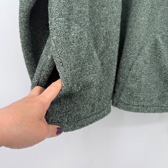 Eddie Bauer Sweater Men XL Green Fleece 1/4 Button Pullover Long Sleeve Comfy - Picture 4 of 11